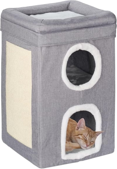 Thuys – Krabton Voor Katten – Krabmeubel – Krabboom – 40 x 40 x 63cm – Grijs