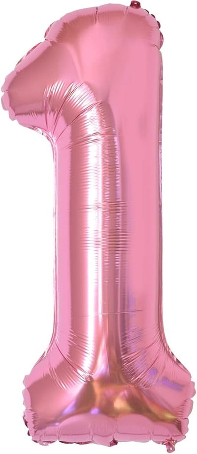 XXL Folieballon Nummer 1 Roze 101cm - XXL Verjaardag Ballondecoratie Helium of Lucht