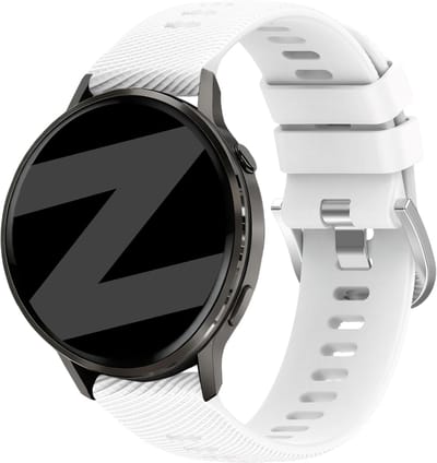 Bandz Siliconen 'Deluxe' bandje geschikt voor Garmin Vivoactive 4s / Vivomove 3s / Venu 4 - 41mm / Venu 3s / Venu 2s / Forerunner 265s / Forerunner 255s - Wit