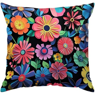 Abstracte Bloemen Kussenhoes Bedrukt Polyester 45X45Cm Sierkussenhoes Decoratieve Bankkussenhoes Huisdecoratie Peach skin 65*65(CM)-1Pcs