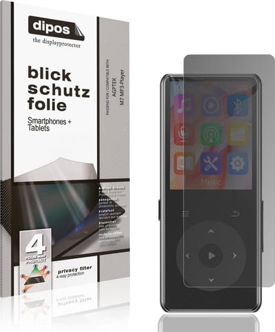dipos – Matte Privacy Screenprotector geschikt voor AGPTEK M7 MP3-Player | Anti-Spy Beschermfolie