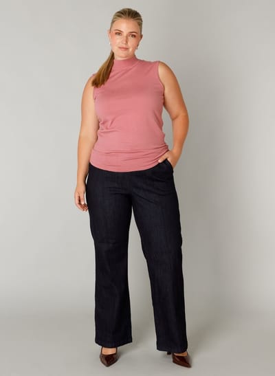 YEST CURVE Franka Tops - Dark Rose - maat X-0(44)