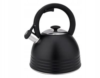 Florina Terrano RVS Waterkoker 2,5L met Fluitje - Zwart