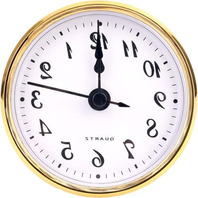 Miniatuur Quartz Klok 70mm met Arabische Cijfers - Ideaal voor Vervanging en Klokprojecten, Goudkleurige Afwerking