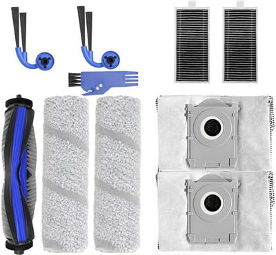 10-delige Accessoires gescht voor Ecovacs X11/X11 PRO/T80S - stofzuiger - met Hoofdborstel, Dweilrollen, Stofzakken, HEPA-filters en Zijborstels voor Optimale Reiniging