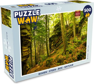 Puzzel Bomen - Steen - Bos - Natuur - Planten - Legpuzzel - Puzzel 1000 stukjes volwassenen