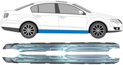 Volledige dorpel voor Volkswagen Passat B6 2005-2010 / Links + Rechts / Set