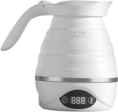 Opvouwbare Waterkoker - Reisketel Lichtgewicht - Snel Water Koken - Intelligent Bedieningspaneel - 700 ml 18 cm - Wit
