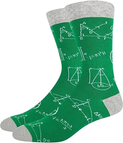 Wiskunde Sokken - Grappige Groene Sokken met Wiskundige formules - maat 38-43