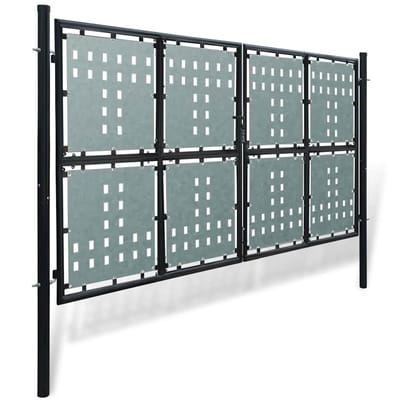 vidaXL - Zwarte - enkele - deur - schuttingpoort - 300x150 - cm