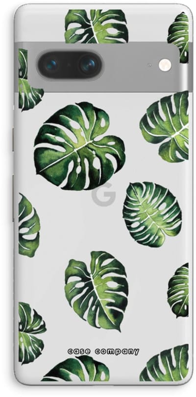 Case Company® - Hoesje geschikt voor Google Pixel 7 hoesje - Tropische bladeren - Soft Cover Telefoonhoesje - Bescherming aan alle Kanten en Schermrand