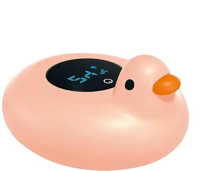 Badthermometer Dier - Watertemperatuur meter - Veilig baden - Ideale temperatuur indicatie - 12 cm - Eendenroze