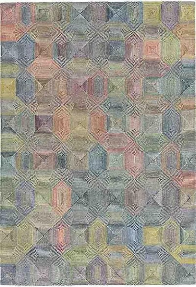 Easy Living - Camden-Rug-cream Vloerkleed - 160x230  - Rechthoek - Laagpolig Tapijt - Modern - Meerkleurig