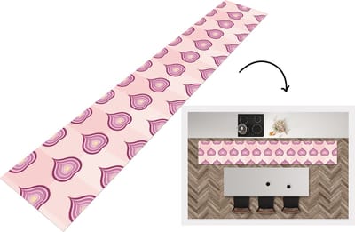 Keukenloper - Loper keuken - Paars - Patronen - Uien - 300x50 cm - Keukenloper vinyl