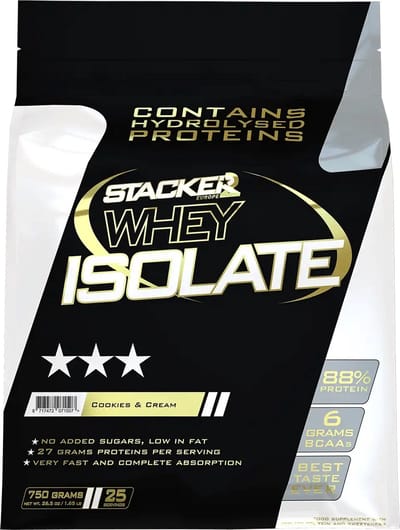 Stacker2 Whey Isolate (750g) Cookies & Cream - Eiwitten - Wei-eiwit isolaat
