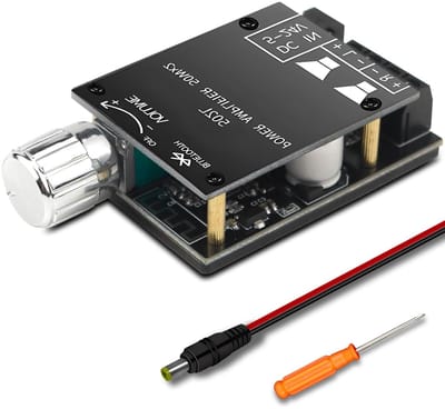 Hifi Stereo Bluetooth Versterker 2.0 Kanalen 2 x 50W met AUX Ingangen en Volume Regelaar voor Draadloze Audio Streaming