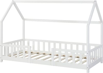 Kinderbed Sisimiut met uitvalbeveiliging 90x200 cm wit