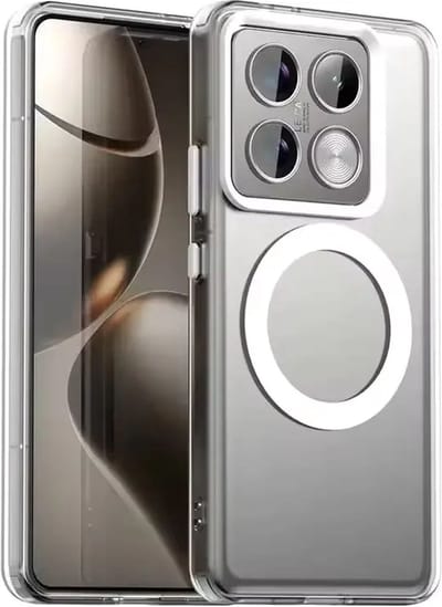 Hoesje Geschikt voor Xiaomi 14T - Compatibel met MagSafe - Hard Back Cover met Magneet - Transparant