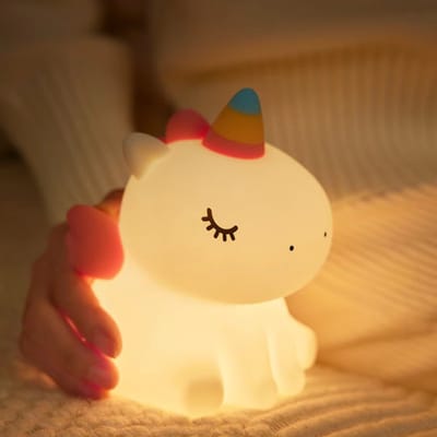 Nachtlampje Kind - LED Siliconen Nachtlamp - Draadloos & Oplaadbaar - Eenhoorn