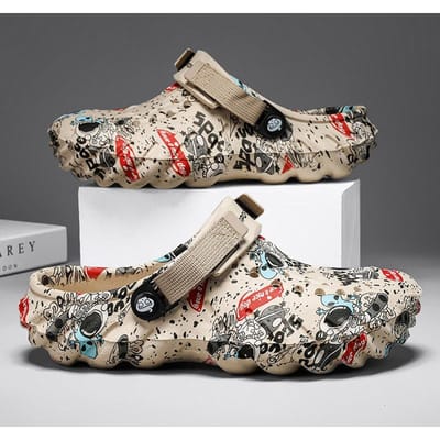 2025 Zomer Nieuwe Heren Slippers Buiten Tuin Klompen Mannelijke Casual Schoenen Mode Luxe Sandalen Comfort Thuis Zachte Slippers 40-45 41 white