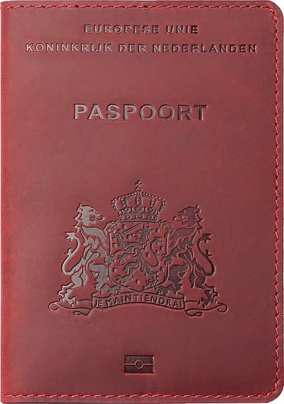 YONO Paspoort Hoesje NL - Paspoorthouder Leer - Houder - Cover - Mapje - Rood