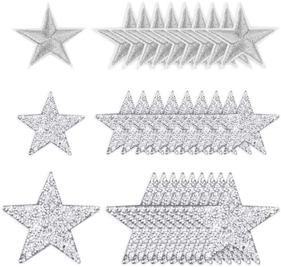 Dailygoods- Kledingstickers 20 stuks - Borduurstickers 10 stuks - Patches Strijken - Ster Strass-applicaties - Sterpailletten - Glanzend en duurzaam