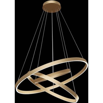 Maytoni Rim LED hanglamp, 840, 3 ringen, messing