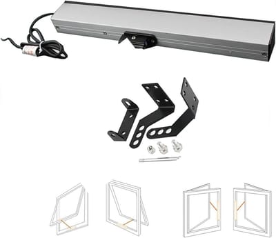 Elektrische raamopener - Dakraam opener - Ventilatie en lucht - Met afstandsbediening - 30-100 cm - Zilver