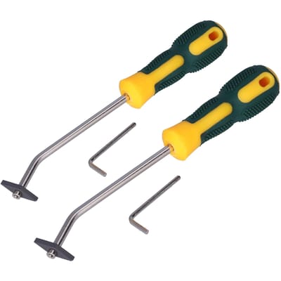 2 jeux Outil de retrait de jointoiement Acier inoxydable Durable Efficace Portable Nettoyeur de jointoiement Manuel pour Maison Bureau