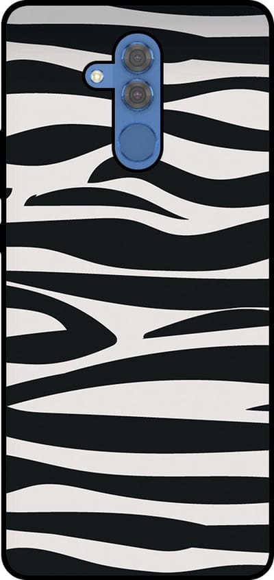Smartphonica Telefoonhoesje Geschikt voor Huawei Mate 20 Lite met zebra opdruk - TPU backcover case zebra design - Zwart Wit geschikt voor Huawei Mate 20 Lite