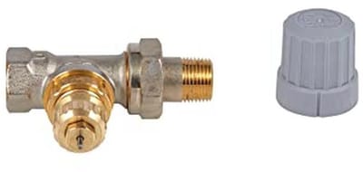 Thermostaatventiel Radiator 3/8 inch Grijs Recht Zonder Voorinstelling