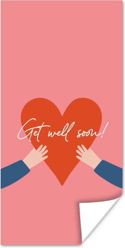 Poster Beterschap - Spreuken - Hand - 80x160 cm