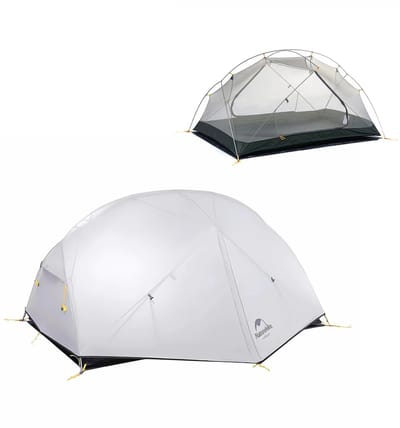 Naturehike Mongar 2 tent - lichtgewicht 2-persoons koepeltent - inclusief grondzeil