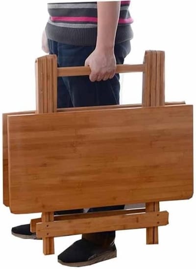 Houten bijzettafel - Kleine salontafel - Buiten en binnen - Opvouwbaar en draagbaar - 88 x 88 x 75 cm
