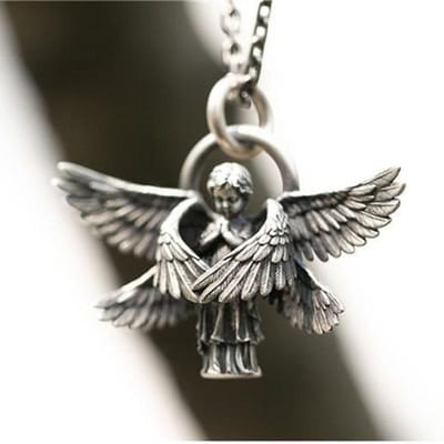 Pendentif Ange à Six Ailes Ventes Chaudes Collier en Matériau Respectueux de l'Environnement pour Hommes et Femmes Cadeaux Créatifs Personnalisés gray
