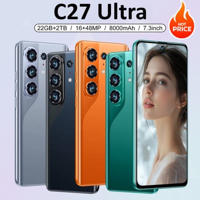 CHOTOG C27 Ultra Mobiele Telefoons Smartphone 7.3HD Goedkope 5G Dual SIM Telefoons 7800mAh Android 15 Wereldwijde Versie Mobiele Telefoon Voor Mannen en Vrouwen