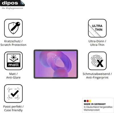 dipos – 2x Matte Beschermfolie geschikt voor Lenovo Idea Tab 11 Zoll | Krasbestendige & antireflecterende Screenprotector Ultra-Thin