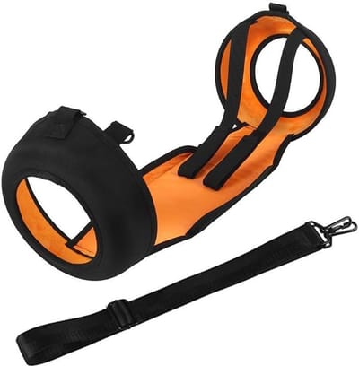 Draagbare Speaker Tas - Beschermhoes Opbergtas - Muziek Luisteren Onderweg - Verstelbare Schouderriem - 70-140cm Riemlengte - Zwart
