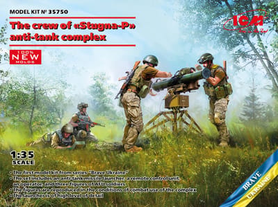 ICM Modelbouwpakket Militaire voertuigen - 35750 The Crew of Stugna-P antitank complex Plastic - 1:35 - Modelbouw
