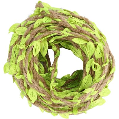 Kunstmatige Slang Nep Bladwerk Blad DIY Sling Decoratie voor Bruiloft Tuinfeest Huis fluorescerende groene kleur