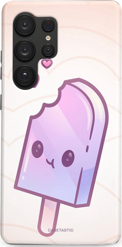 Casetastic Hoesje Geschikt voor Samsung S25 Ultra - Stijlvolle Beschermende Duo-layer Case - Zacht Paars IJs