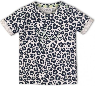 Dirkje baby t-shirt tijgerprint blauw  maat 62