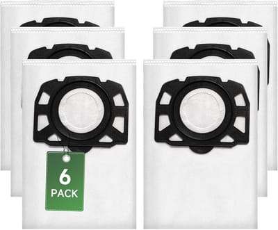6stuks - Geschikt voor de stofzakken SE4002 (niet-geweven) van de Karcher WD2/WD3/KD3 serie stofzuigers - stofzakken/opvangzakken - geschikt voor SE4001 - SE4002.