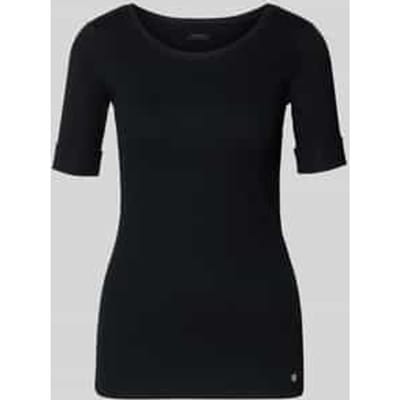 T-shirt met mouwomslag en ronde hals