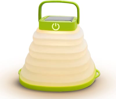 Tech Essentials Solar LED Lantaarn - Opvouwbaar - Groen - Tentlamp - Led Lamp Oplaadbaar - Kamperen - Nood - Storm - Hanglamp - Zonne Energie - USB-C