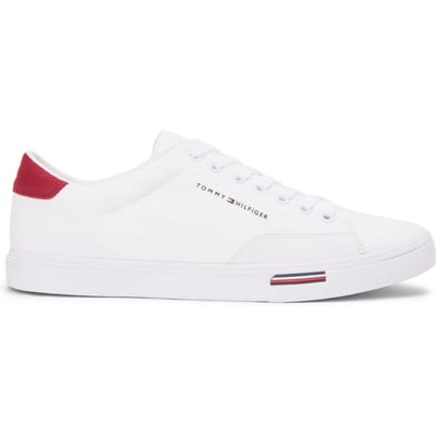 Tommy Hilfiger Canvas Signature Midsole Trainers White Größe: 42 | Trainers Outlet | Herren | Weiß