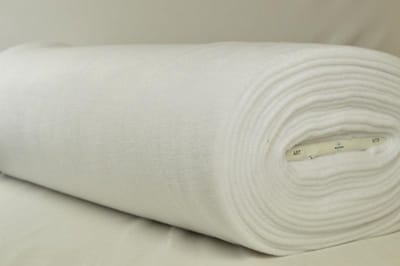 Stof Fleece stof - Wit - 10 meter - 150cm breed - 270 g/m²