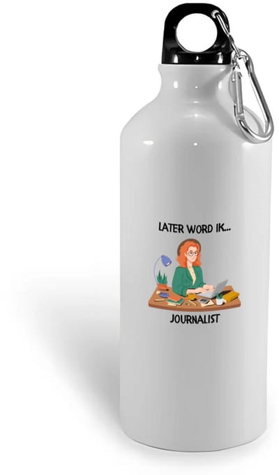Hacebo® - Later word ik journalist waterfles - Journalisten - Journalist - interviewer - interviewen - Analist - commentator - schrijver - analyses - sportanalist - verslagleggen - verslaggeve - journalisten - water fles - 400ML