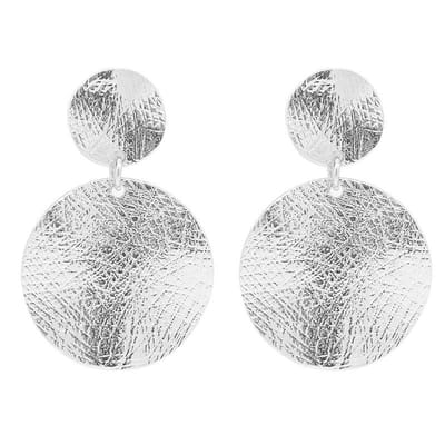 Jomide Oorhangers Vintage Plated - Zilverkleurig