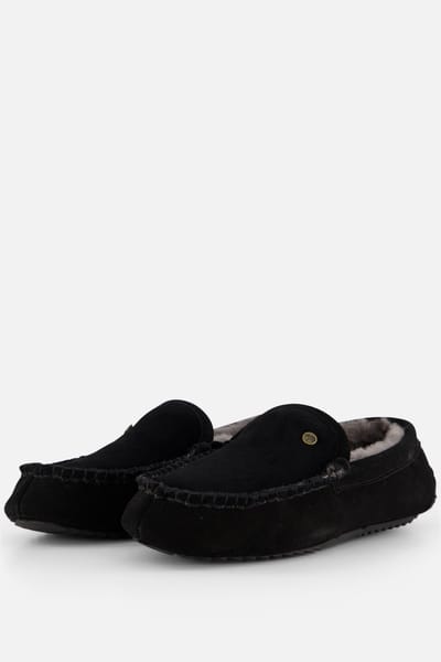 Warmbat Earlwood Suede Heren Sloffen - Zwart